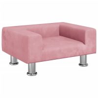 vidaXL Barnsoffa rosa 50x40x26,5 cm sammet - Bild 2