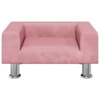 vidaXL Barnsoffa rosa 50x40x26,5 cm sammet - Bild 3