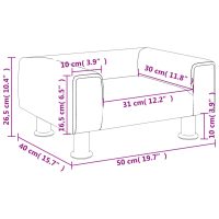 vidaXL Barnsoffa rosa 50x40x26,5 cm sammet - Bild 7