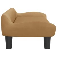 vidaXL Barnsoffa brun 70x40x24 cm sammet - Bild 4