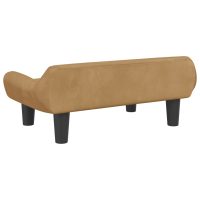 vidaXL Barnsoffa brun 70x40x24 cm sammet - Bild 5