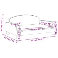 vidaXL Barnsoffa gräddvit 70x45x30 cm konstläder - Bild 7