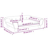 vidaXL Barnsoffa mörkgrå 70x45x26 cm sammet - Bild 7