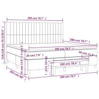 vidaXL Ramsäng med madrass blå 200x200 cm tyg - Bild 8