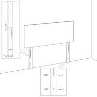 vidaXL Huvudgavlar 2 st vit 90x5x78/88 cm konstläder - Bild 5