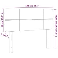 vidaXL Sänggavel mörkgrå 100x5x78/88 cm sammet - Bild 8