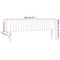 vidaXL Huvudgavlar 2 st mörkgrå 80x5x78/88 cm sammet - Bild 8