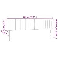 vidaXL Huvudgavlar 2 st ljusgrå 90x5x78/88 cm sammet - Bild 8