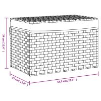 vidaXL Tvättkorg med lock svart 55,5x35x34 cm konstrotting - Bild 9