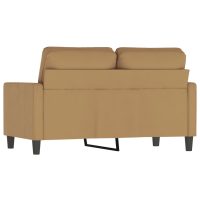 vidaXL 2-sitssoffa brun 120 cm sammet - Bild 5