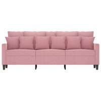 vidaXL 3-sitssoffa rosa 180 cm sammet - Bild 3