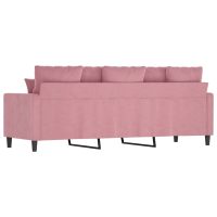 vidaXL 3-sitssoffa rosa 180 cm sammet - Bild 5