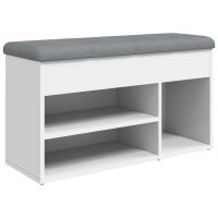 vidaXL Skobänk vit 82x32x45,5 cm konstruerat trä - Bild 2