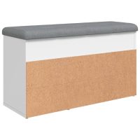 vidaXL Skobänk vit 82x32x45,5 cm konstruerat trä - Bild 8