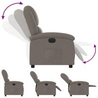 vidaXL Elektrisk reclinerfåtölj taupe tyg - Bild 6