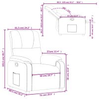 vidaXL Reclinerfåtölj mörkgrå mikrofibertyg - Bild 11