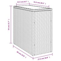 vidaXL Trädgårdsbord med glasskiva svart 58x27,5x55 cm konstrotting - Bild 11