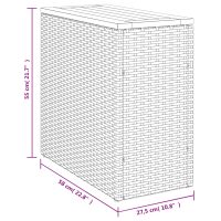 vidaXL Trädgårdsbord med träskiva svart 58x27,5x55 cm konstrotting - Bild 11