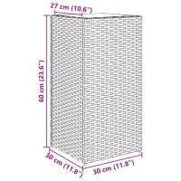 vidaXL Odlingslådor 2 st brun 30x30x60 cm konstrotting - Bild 11