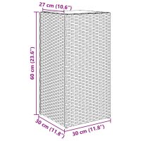 vidaXL Odlingslådor 2 st grå 30x30x60 cm konstrotting - Bild 11