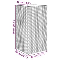 vidaXL Odlingslådor 2 st svart 40x40x80 cm konstrotting - Bild 11