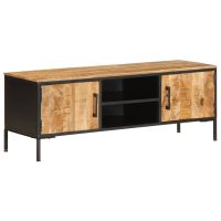 vidaXL Tv-bänk 110x35x40 cm massivt grovt mangoträ - Bild 3