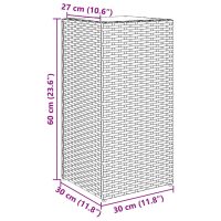 vidaXL Odlingslåda svart 30x30x60 cm konstrotting - Bild 10