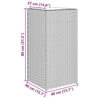 vidaXL Odlingslåda svart 40x40x80 cm konstrotting - Bild 10