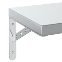 vidaXL Vägghyllor 2 st 50x23,5 cm silver rostfritt stål - Bild 8