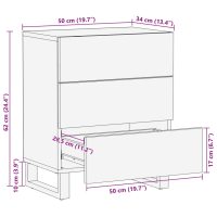 vidaXL Sängbord 50x34x62 cm massivt mangoträ - Bild 11