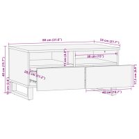 vidaXL Soffbord 80x55x40 cm massivt grovt mangoträ - Bild 10