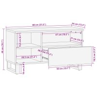 vidaXL Tv-bänk 80x34x46 cm massivt akaciaträ - Bild 11