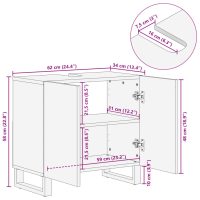 vidaXL Tvättställsskåp 62x34x58 cm massivt mangoträ - Bild 11