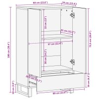 vidaXL Högskåp 60x34x100 cm massivt akaciaträ - Bild 12