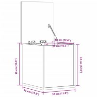 vidaXL Förvaringslåda vit 30x35x35 cm konstruerat trä - Bild 11