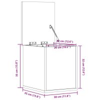 vidaXL Förvaringslåda brun ek 30x35x35 cm konstruerat trä - Bild 11