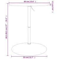 vidaXL Barbord Ø60x89,5 cm massivt bokträ - Bild 12