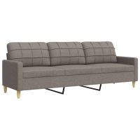 vidaXL 3-sitssoffa taupe 210 cm tyg - Bild 2