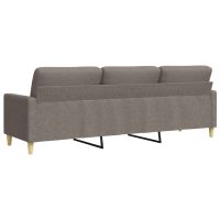 vidaXL 3-sitssoffa taupe 210 cm tyg - Bild 6