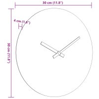 vidaXL Väggklocka gul&svart Ø30 cm järn och konstruerat trä - Bild 7