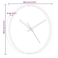 vidaXL Väggklocka guld och blå Ø29,5 cm oolystyren och glas - Bild 7