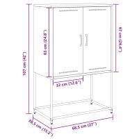 vidaXL TV-skåp vit 100,5x39x60,5 cm stål - Bild 12