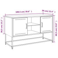 vidaXL Högskåp senapsgul 100,5x39x107 cm stål - Bild 12