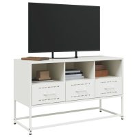 vidaXL TV-skåp vit 100,5x39x60,5 cm stål - Bild 4