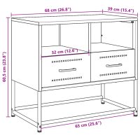 vidaXL TV-skåp antracit 68x39x60,5 cm stål - Bild 12