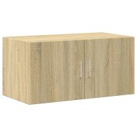 vidaXL Förvaringsskåp sonoma ek 80x42,5x225 cm konstruerat trä - Bild 5