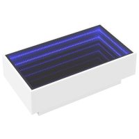 vidaXL Soffbord med LEDs vit 90x50x30 cm konstruerat trä - Bild 3