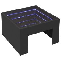 vidaXL Soffbord med Infinity LEDs svart 50x50x30 cm - Bild 3