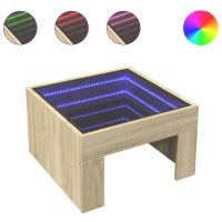 vidaXL Soffbord med Infinity LEDs sonoma-ek 50x50x30 cm - Bild 2