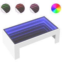 vidaXL Soffbord med Infinity LEDs vit 90x50x30 cm - Bild 2